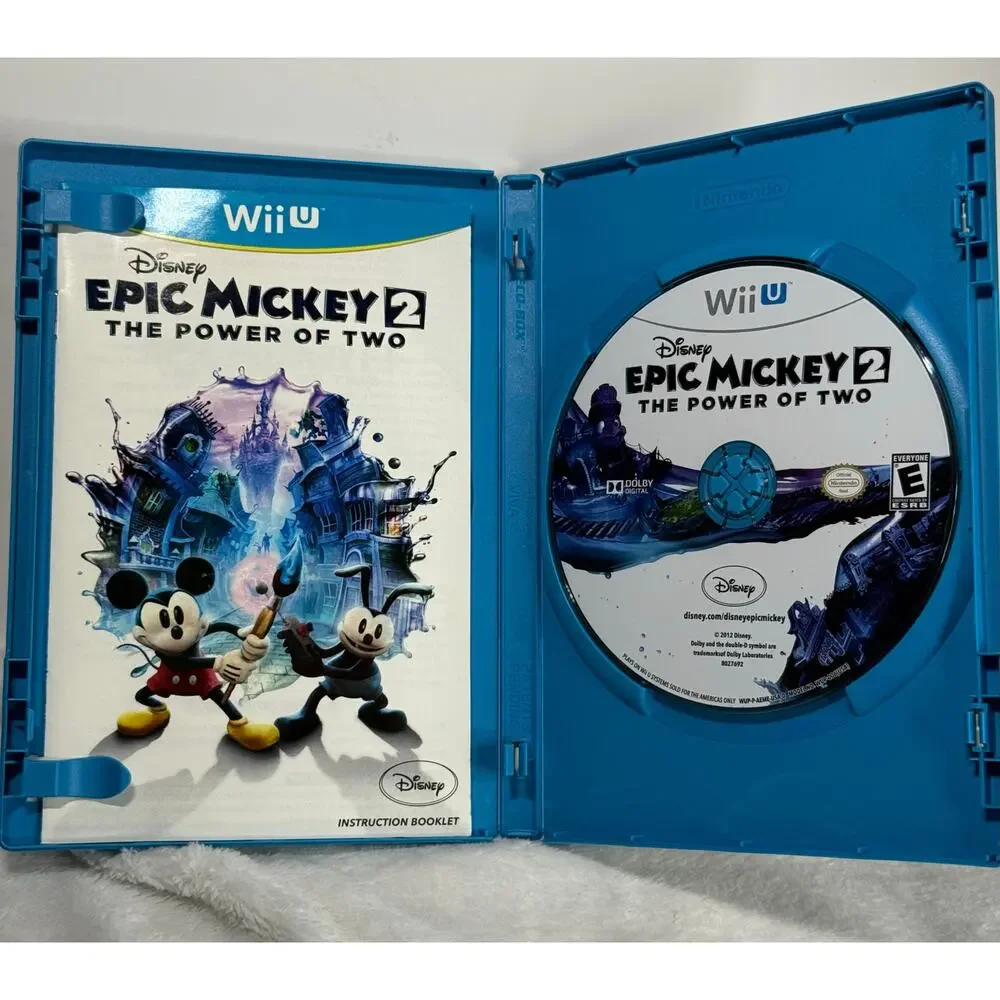 Disney Epic Mickey 2 The Power of Two Nintendo Wii U Complete Tested Game